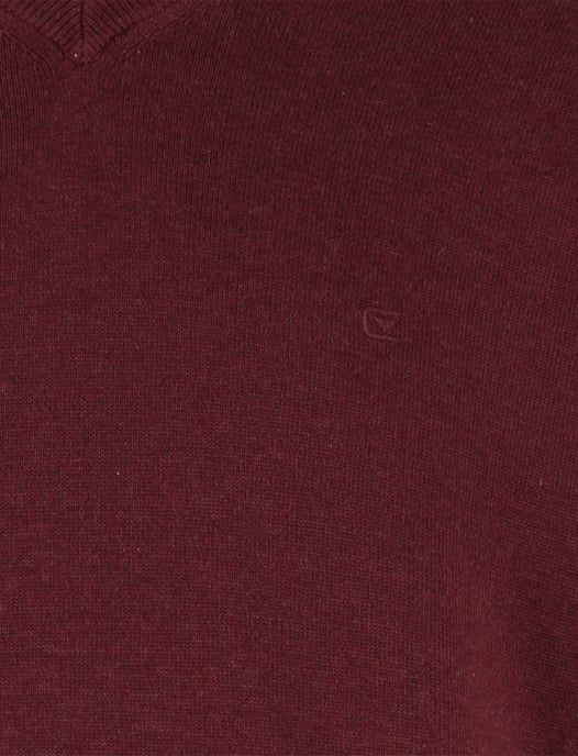 Casa Moda Pima cotton pullover bordeaux effen - Image 3