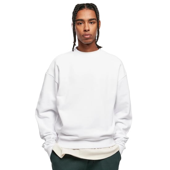 Urban Classics Heren Ultra Zware Crew Hals Sweatshirt (Wit) - Image 3