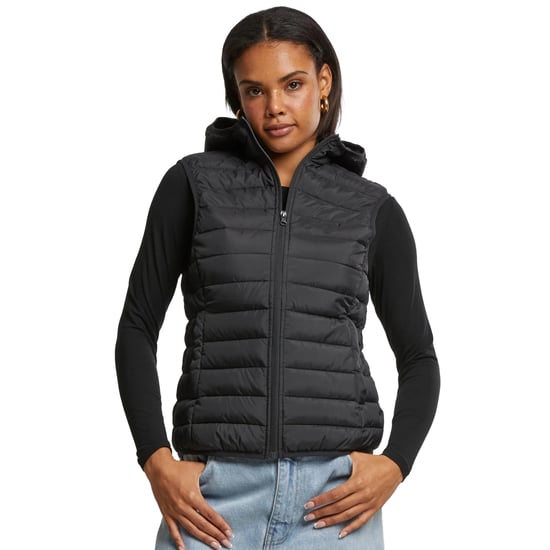 Urban Classics Dames/Dames Ultra Licht Gewatteerd Gilet (Zwart) - Image 3