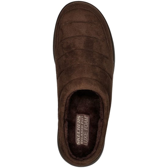 Skechers Relaxed Fit: Murette - Garvanza Microfiber Herenslippers in Chocolade - Image 3