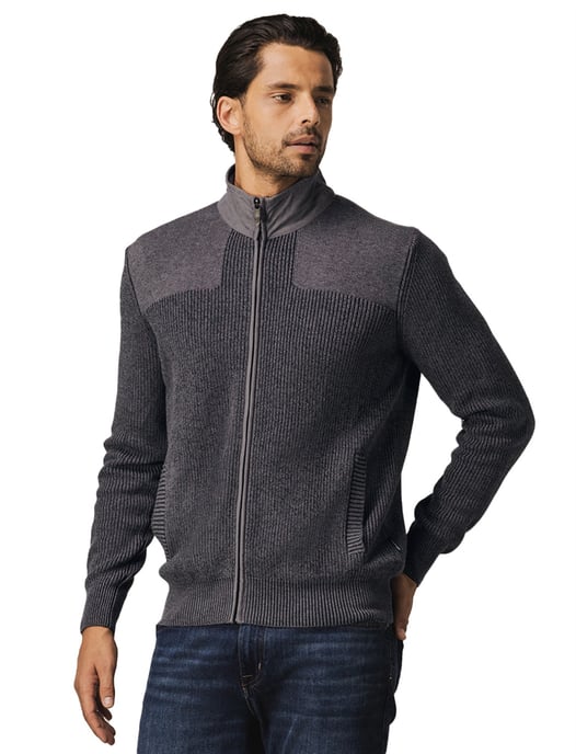 antraciet wollen sweatvest State of Art - Image 1