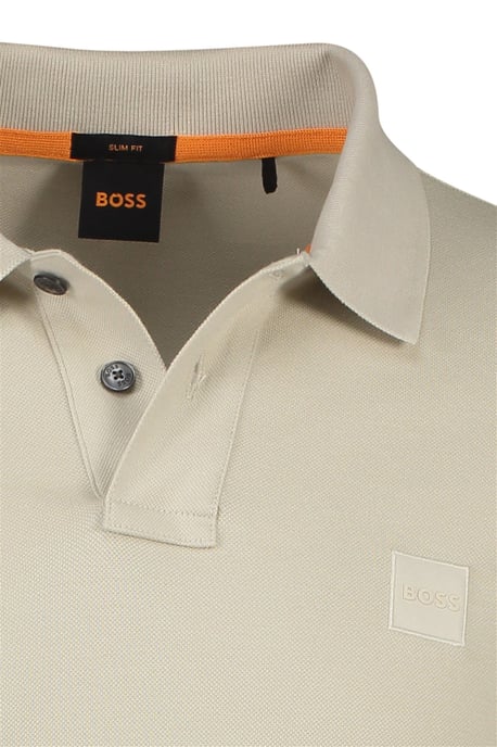 BOSS 2-knoops Passerby polo slim fit beige katoen - Image 3