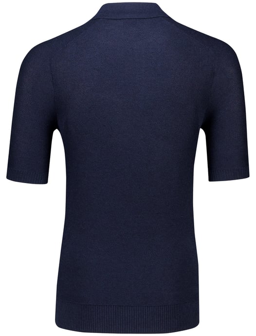 poloshirt Boss Orange donkerblauw met rits - Image 3
