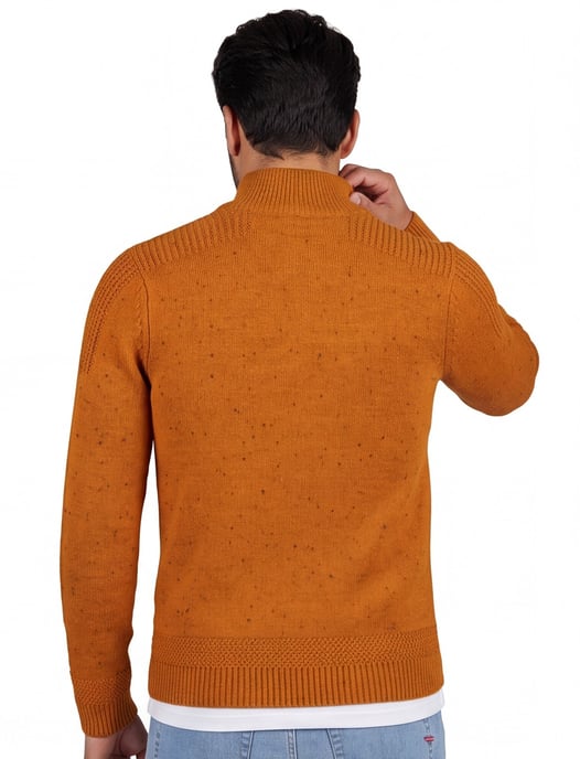 NZA 3 knopen trui oranje effen - Image 2