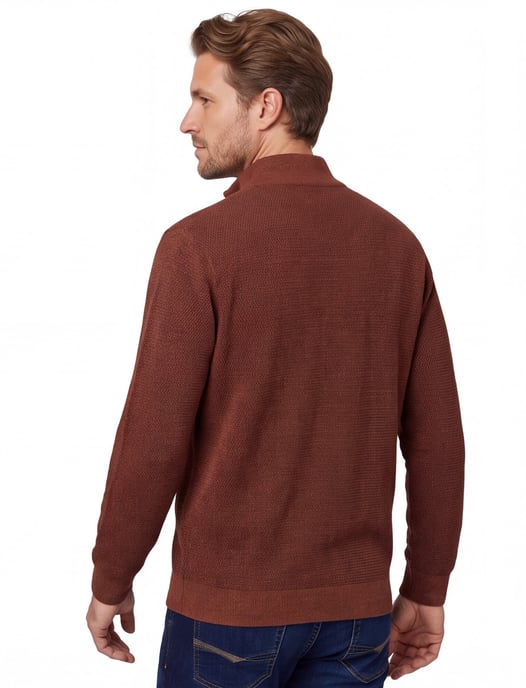 Trui Casa Moda oranje half zip - Image 2