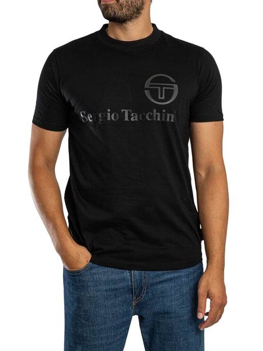 Sergio Tacchini Lazio T-Shirt, Zwart - Image 1