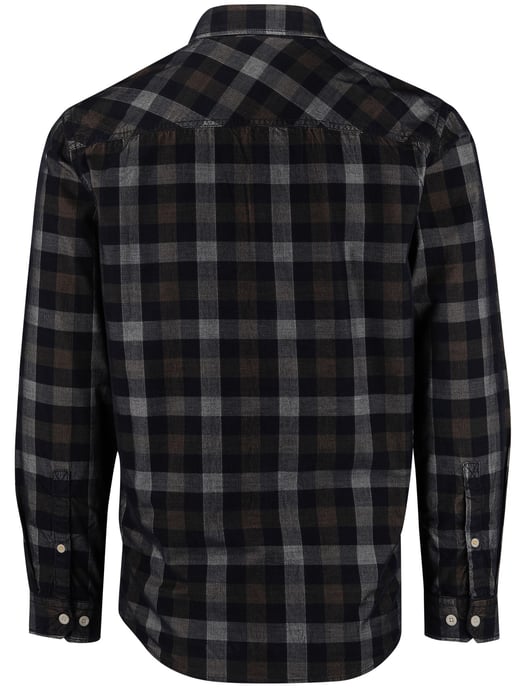 Camel Active Overhemd bruin wit geruit button-down collar - Image 2
