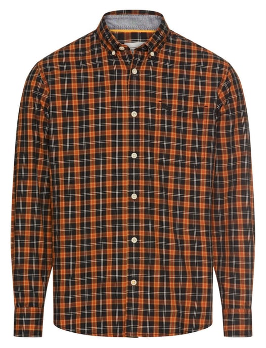 overhemd Camel Active oranje bruin katoen - Image 1