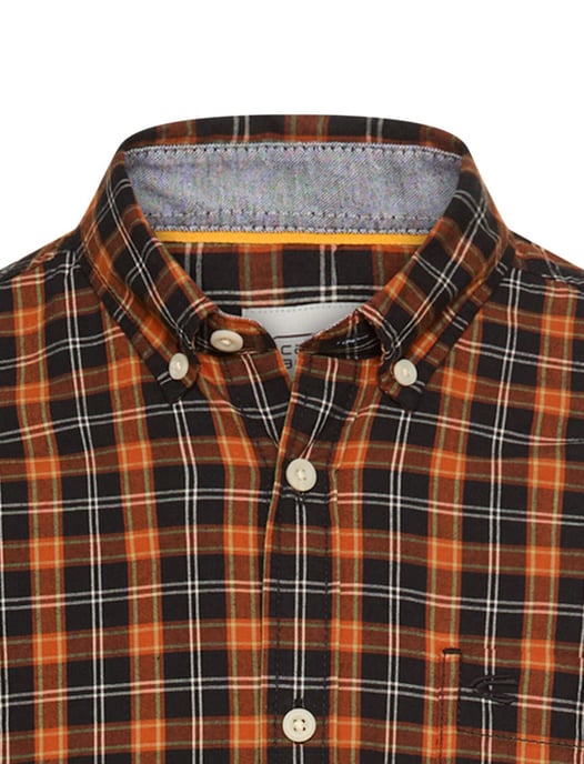 overhemd Camel Active oranje bruin katoen - Image 3