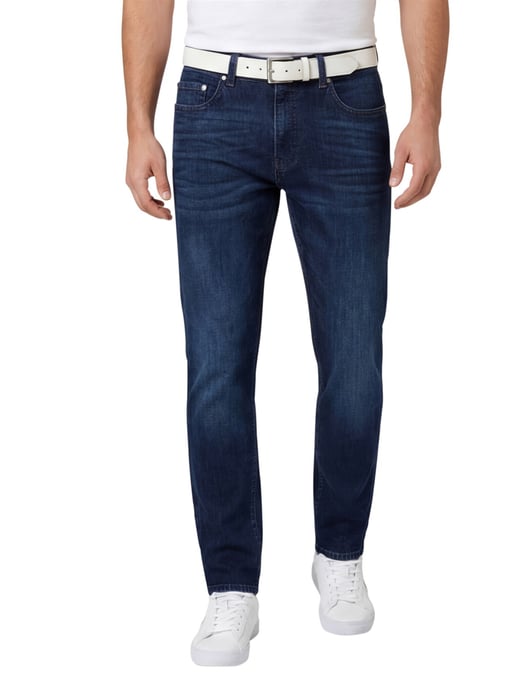 Jeans Pierre Cardin Lyon Tapered Fit donkerblauw effen - Image 1