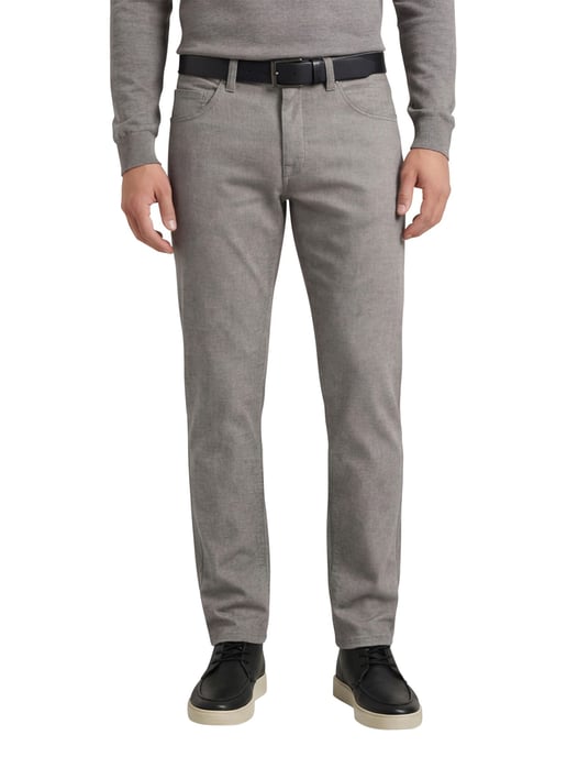 Gardeur katoenen pantalon grijze zonder omslag - Image 1