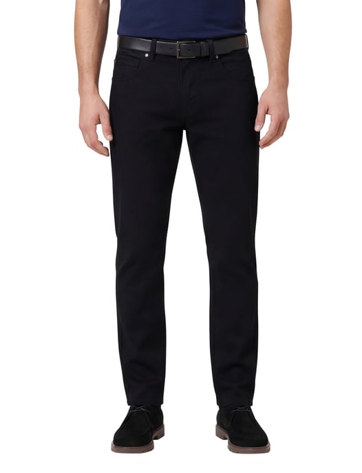 Gardeur Bill pantalon 5-pocket effen zwart katoen normale fit - Image 1
