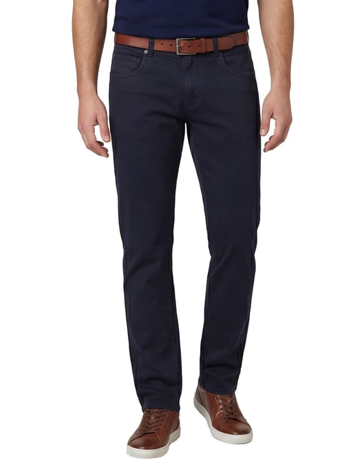 katoenen Gardeur normale fit Bill pantalon effen donkerblauw - Image 1