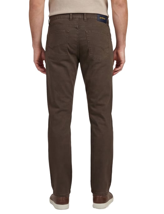 katoenen Gardeur modern fit bill pantalon bruin geprint - Image 2