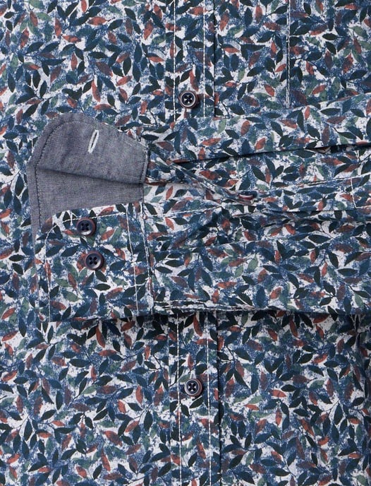 blauw geprint modern Casa Moda casual fit overhemd - Image 4