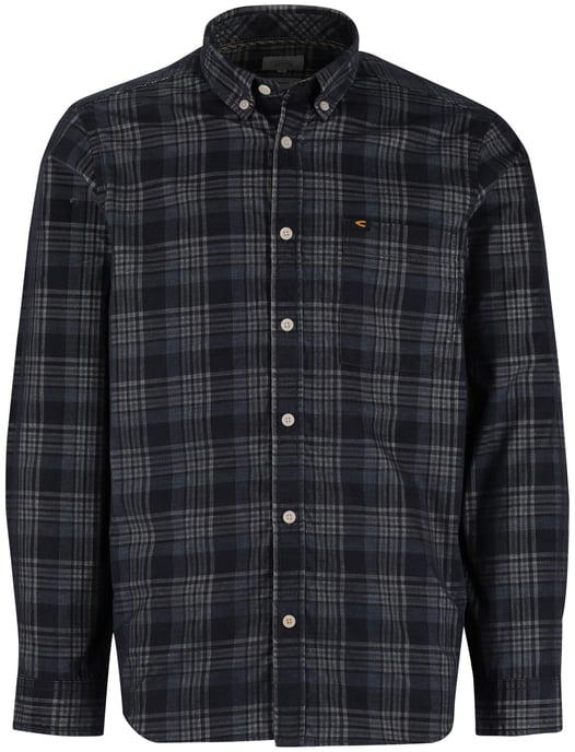 Camel Active Overhemd blauw wit geruit button-down collar - Image 1