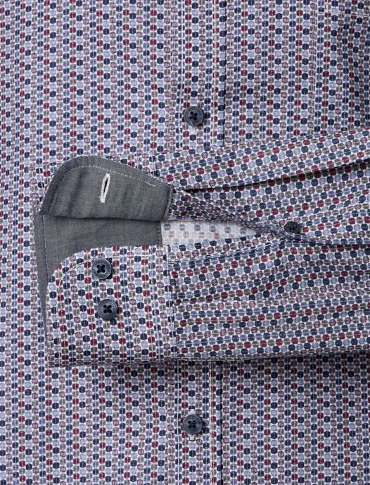 blauw geprint Casa Moda casual fit overhemd - Image 4