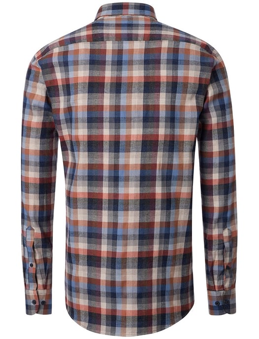 casual overhemd Casa Moda grijs blauw katoen - Image 2