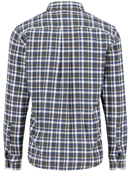 Fynch Hatton overhemd blauw flanel borstzak - Image 2