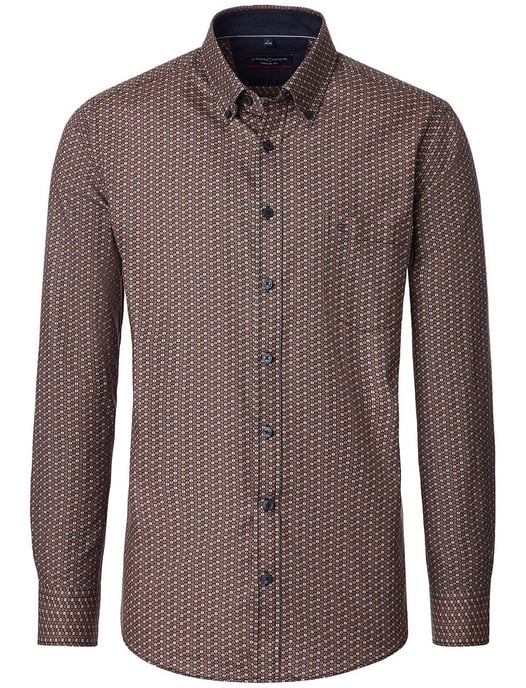 casual overhemd Casa Moda bruin - Image 1