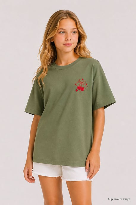 Jeugd Katoen Elastaan T-Shirt - Image 1