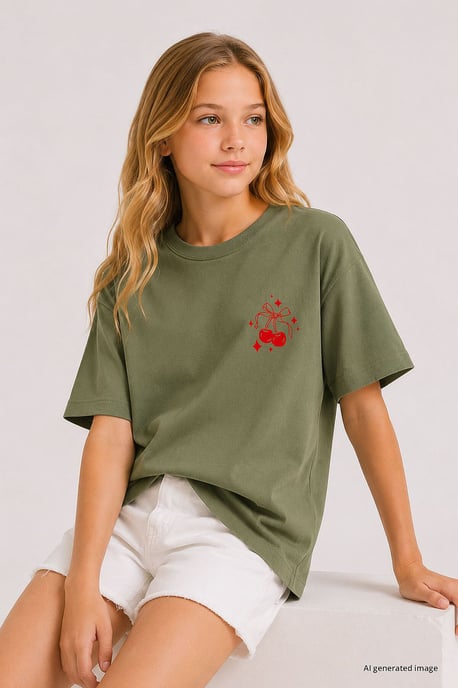 Jeugd Katoen Elastaan T-Shirt - Image 3