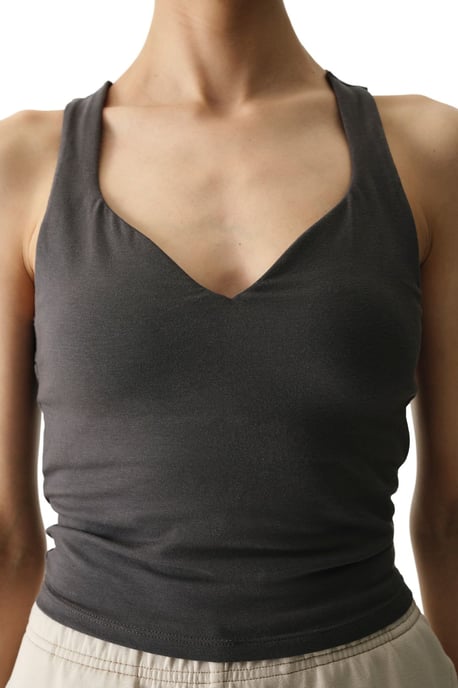 Mouwloze V-hals Rugloze Tanga Bodysuit - Image 2