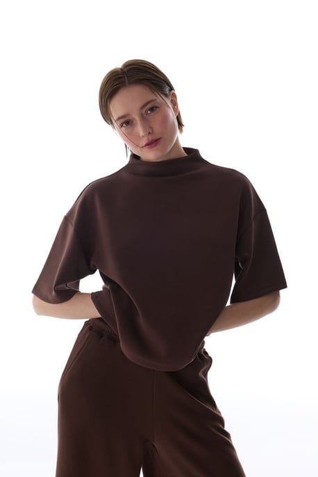 Oversized Gebreid Romper Met Ronde Hals - Image 1