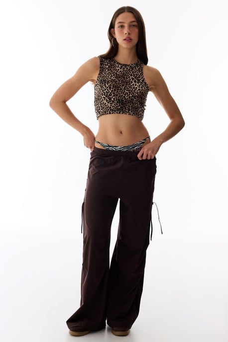 Leopard Uitsnede Mouwloze Bodysuit - Image 5