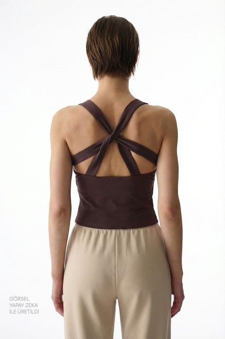 Mouwloze V-hals Rugloze String Bodysuit - Image 2