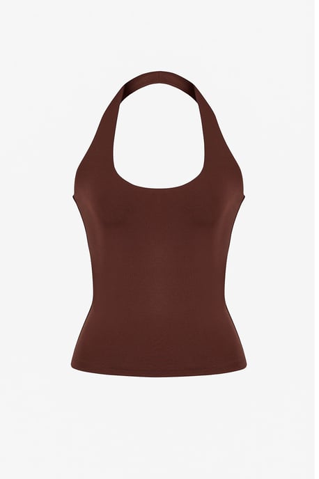 Mouwloze Haltergebreide Romper - Image 1
