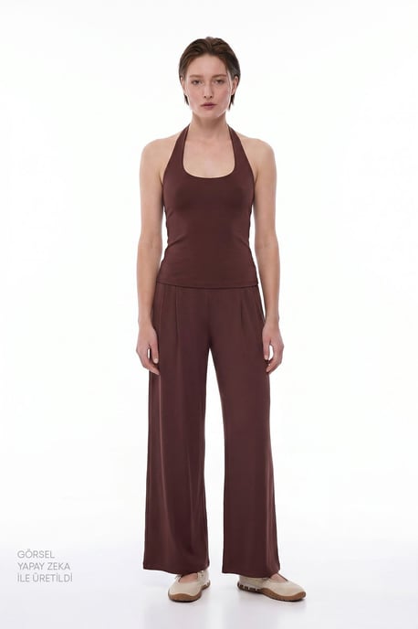 Mouwloze Haltergebreide Romper - Image 2