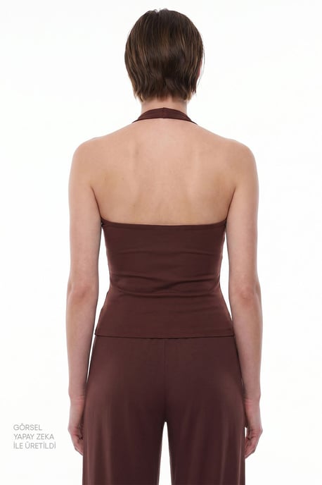 Mouwloze Haltergebreide Romper - Image 4