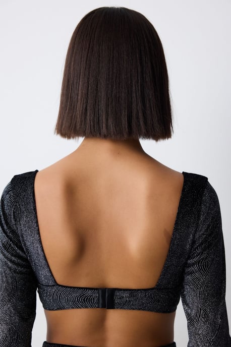 Gestructureerde Ondersteunende Crop Bodysuit - Image 5