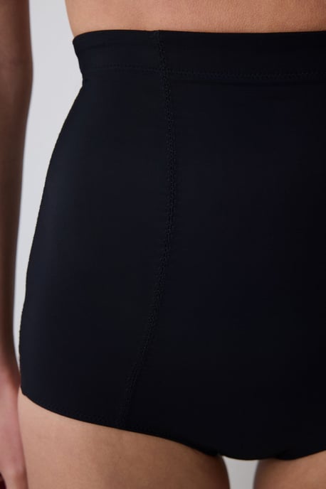 High-Waisted Mesh Insert Shapewear Body送り - Image 4
