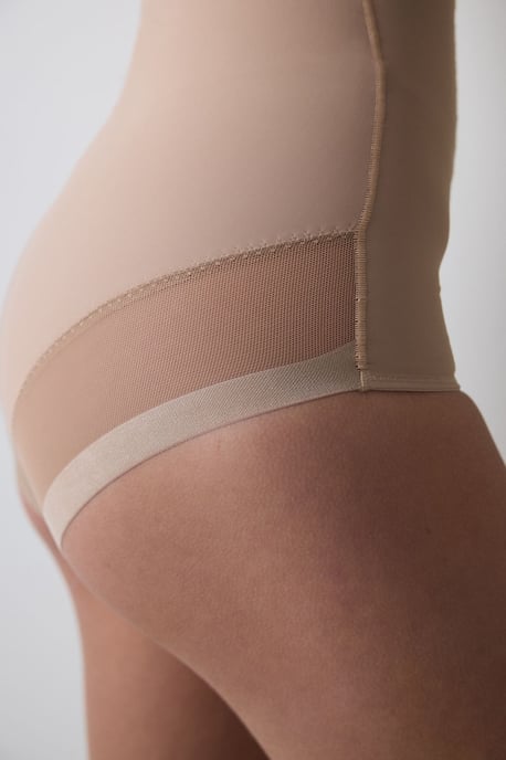 Hooggewaist Mesh Inzet Shapewear Bodysuit - Image 3