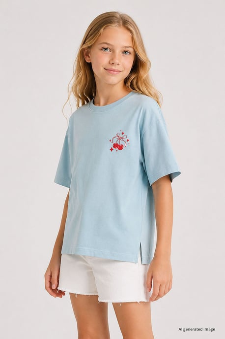 Jeugd Katoen Elastaan T-shirt - Image 1