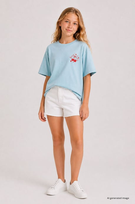 Jeugd Katoen Elastaan T-shirt - Image 2