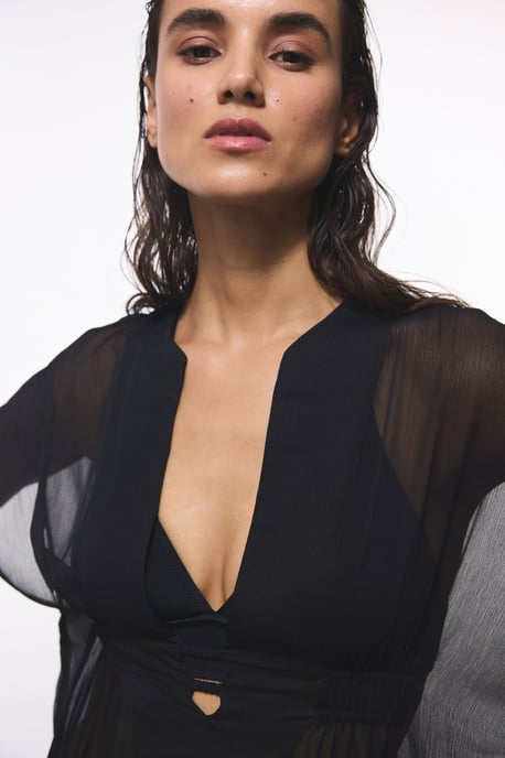 Transparant Mini Kimono Kaftan - Image 3