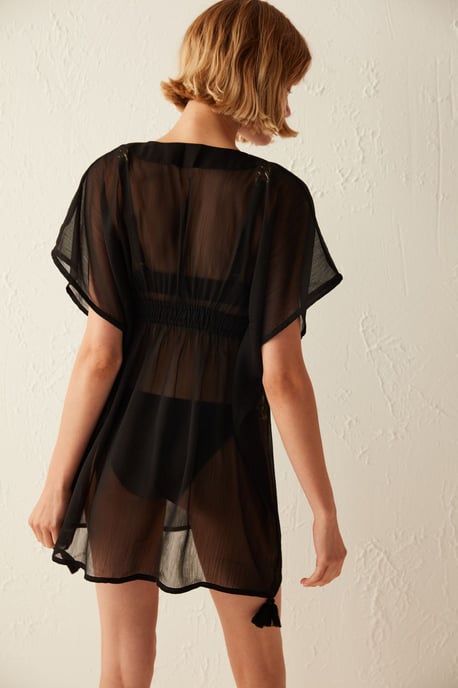 Transparante Mini Kimono Strand Cover-up - Image 4