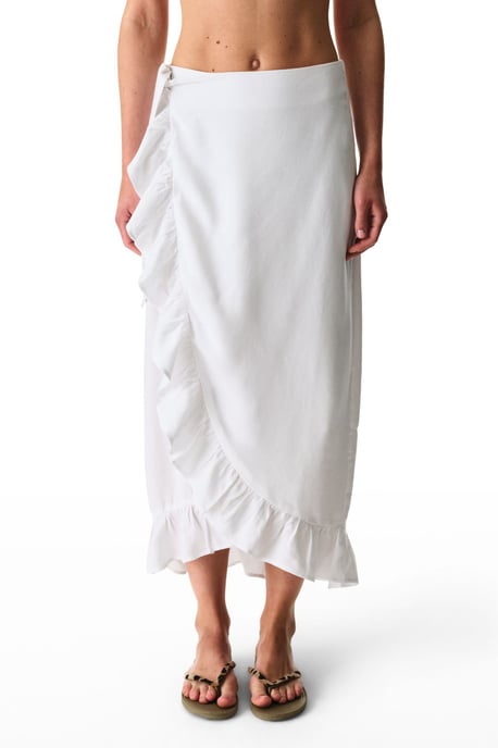 Oversized Katoen Linnen Knoop-Voorkant Cover-Up - Image 1