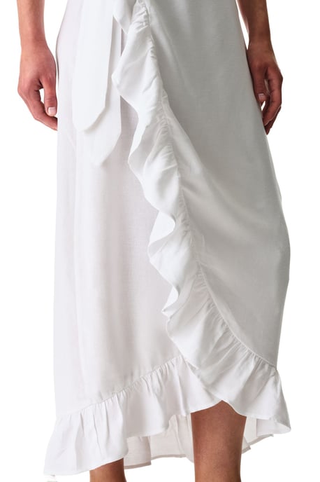 Oversized Katoen Linnen Knoop-Voorkant Cover-Up - Image 3