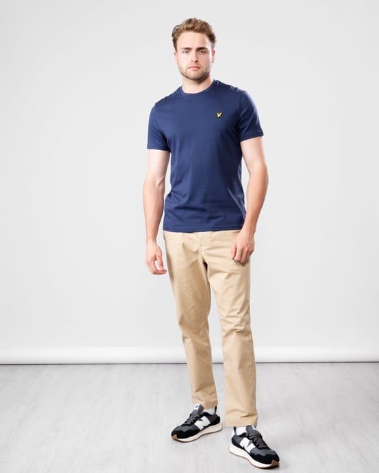 Lyle & Scott Tee SS Plain T-Shirt Blauw - Image 5