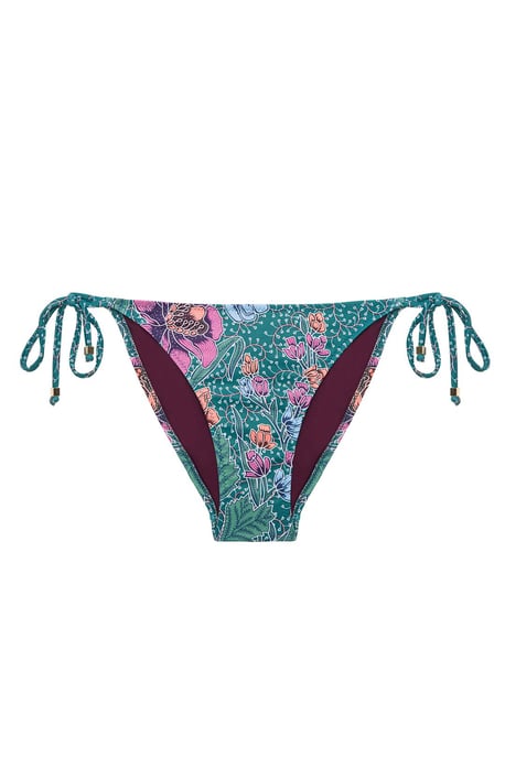 Bloemige Bikini Onderstukken met Touwtjes aan de Zijkant - Image 3