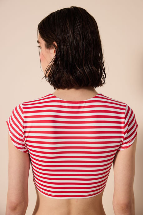 Gestreepte Bikini Top met Vaste Band - Image 2