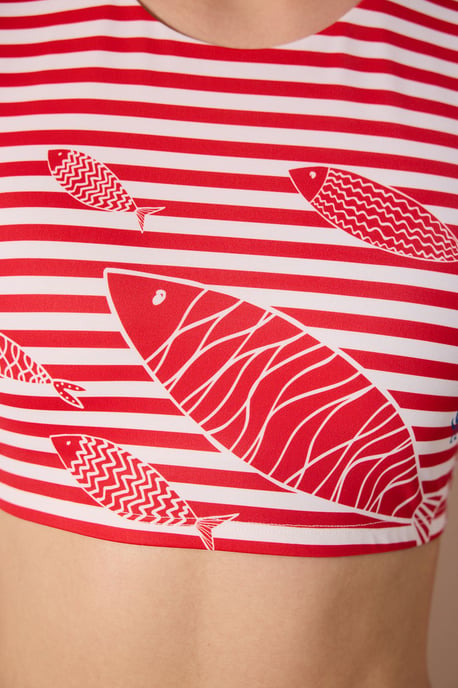 Gestreepte Bikini Top met Vaste Band - Image 3
