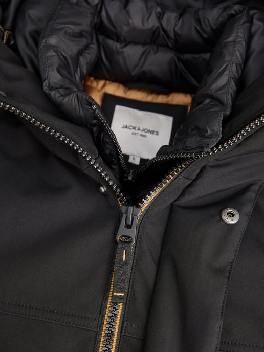 Jack & Jones Jas winter Finn Softshell Parka Zwart - Image 4