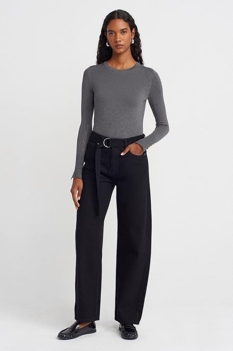 Geribbelde Crew Neck Slim Fit Trui - Image 4