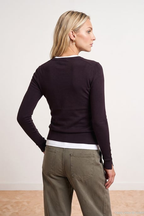 Geribbelde Crew Neck Slim Fit Trui - Image 3