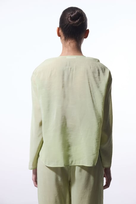 Overmaat V-hals Strik-voorkant Midi Kimono - Image 3